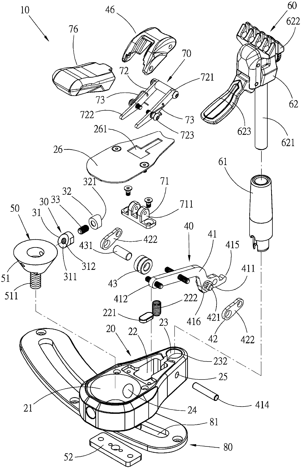 Thread clamping device