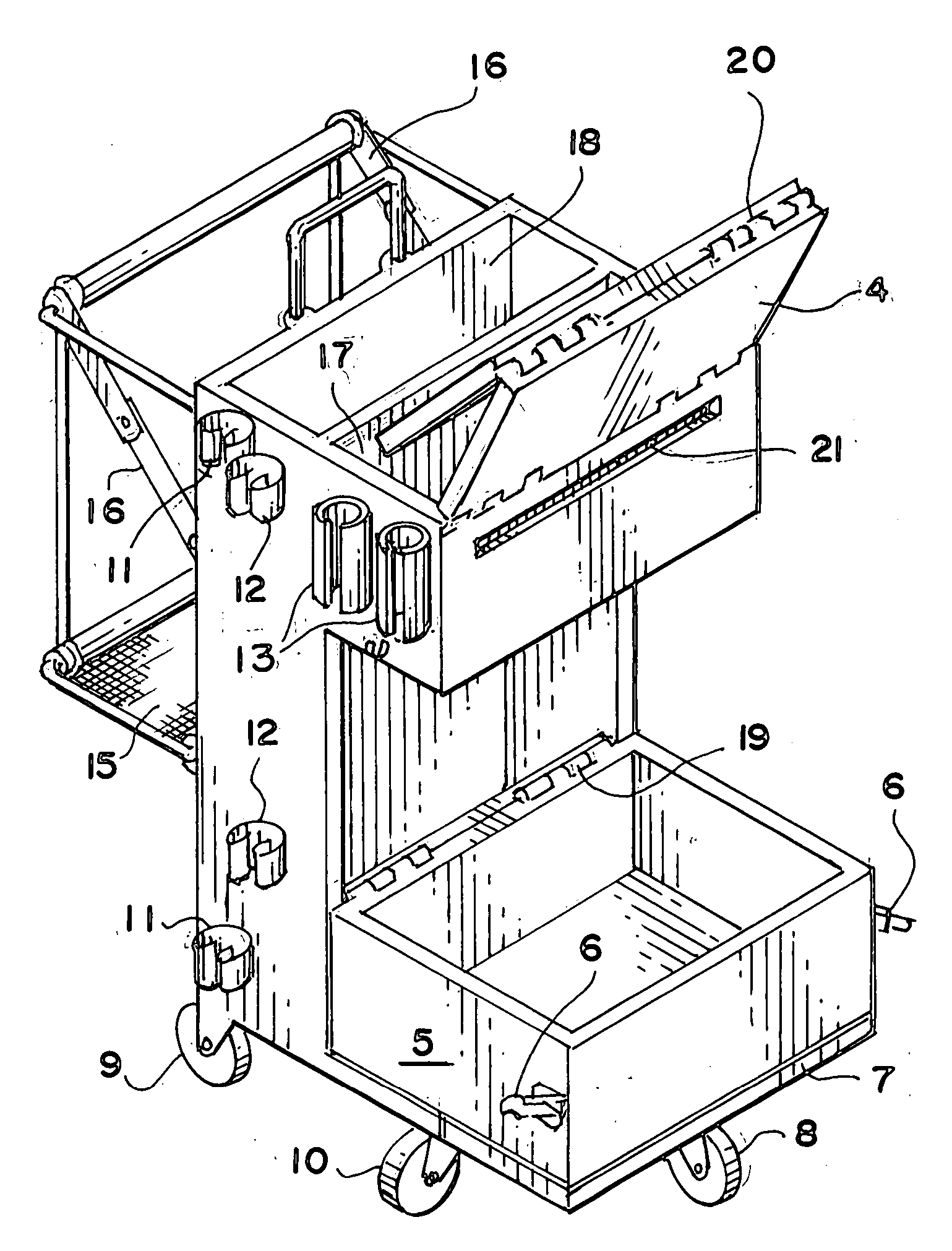Self-contained utility cart