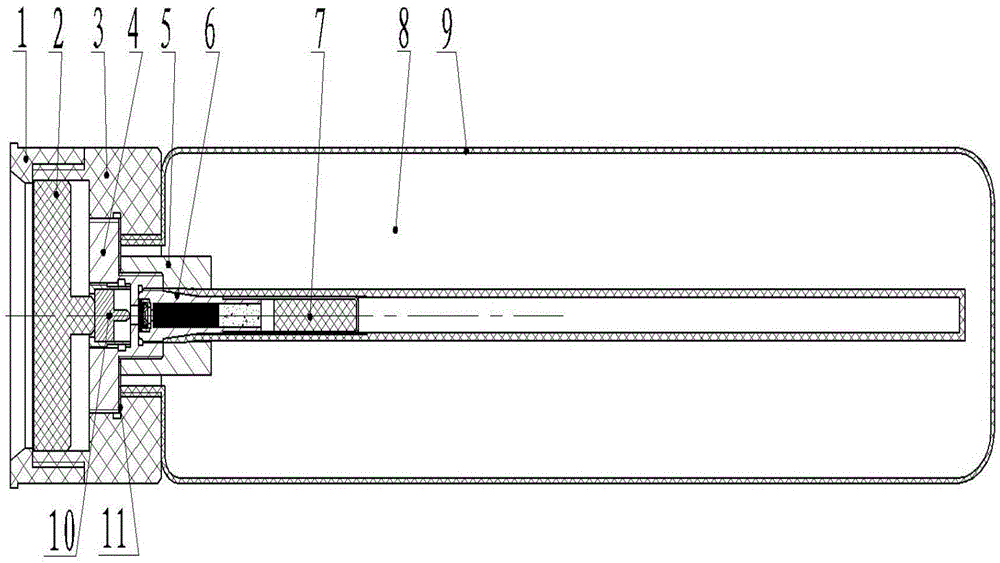 A kind of forest fire-extinguishing bomb launched by pulse air pressure