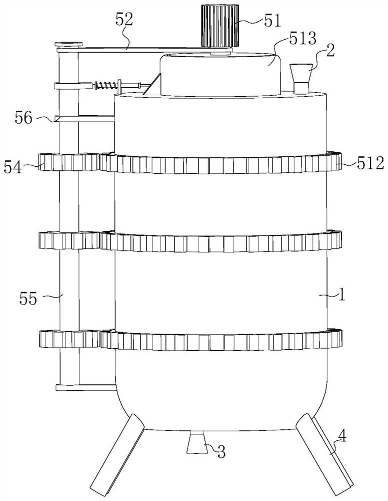 Treatment system for drying procedure of powdery fireproof coating