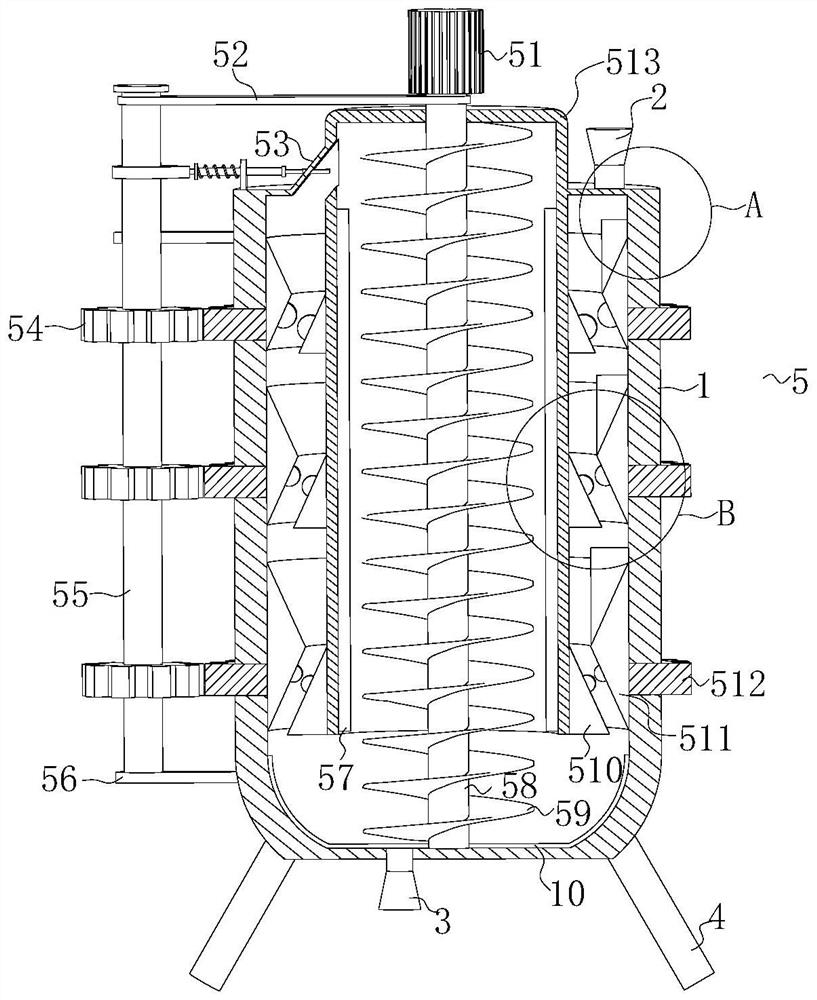 Treatment system for drying procedure of powdery fireproof coating