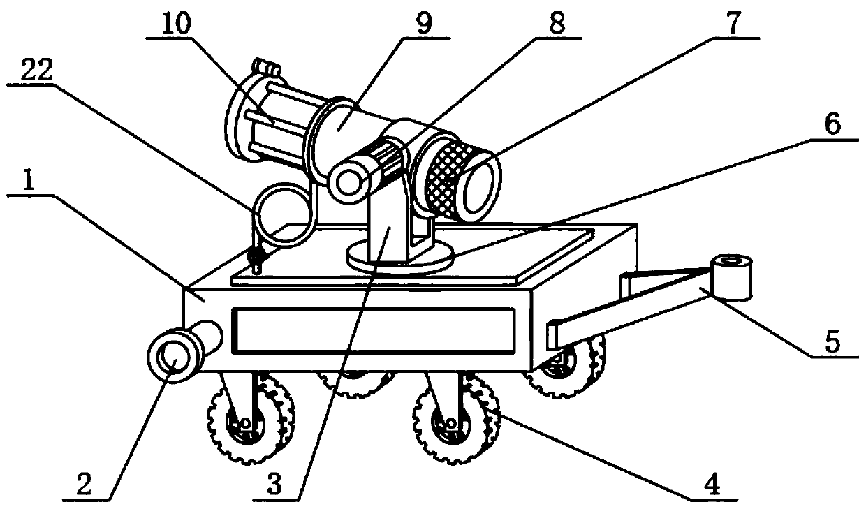 Dust setting device used for ore extraction