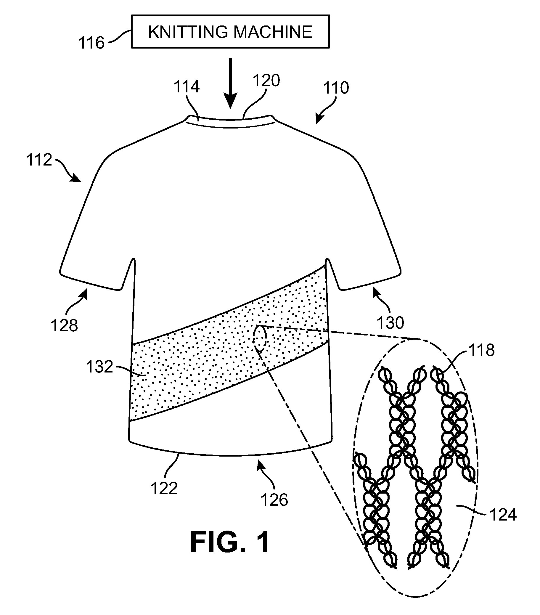 Knit article of apparel and apparel printing system and method