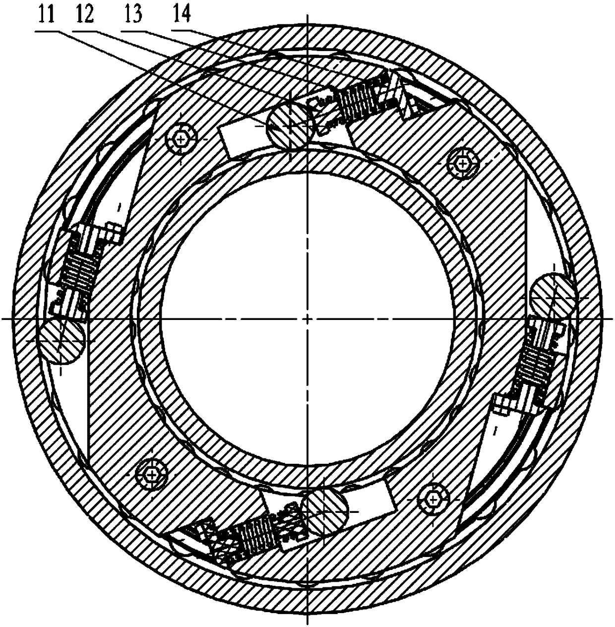 A mechanism that changes swing friction into rotational friction