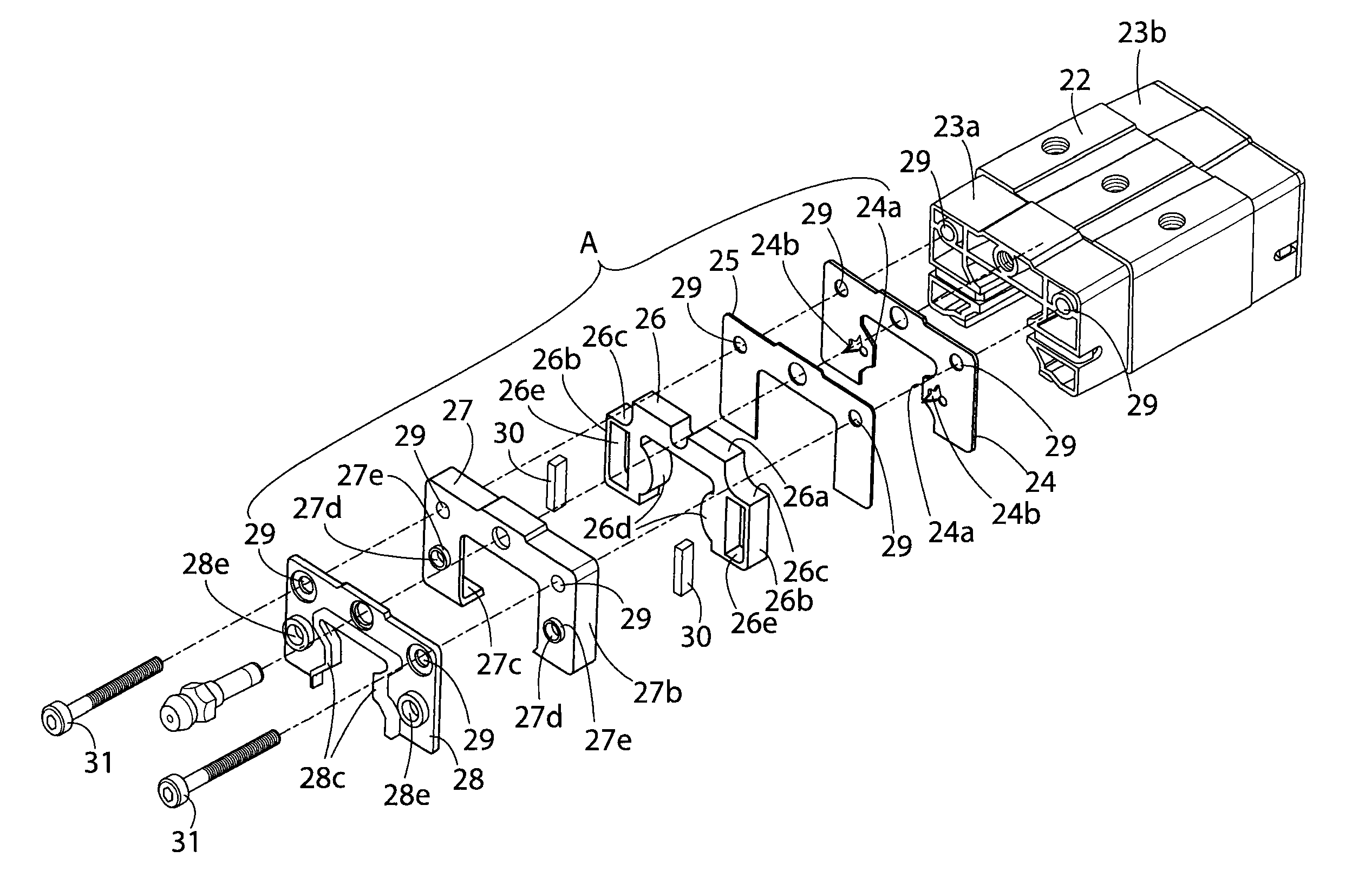 Lubricating member for linear motion rolling guide unit and slider for linear motion rolling guide unit