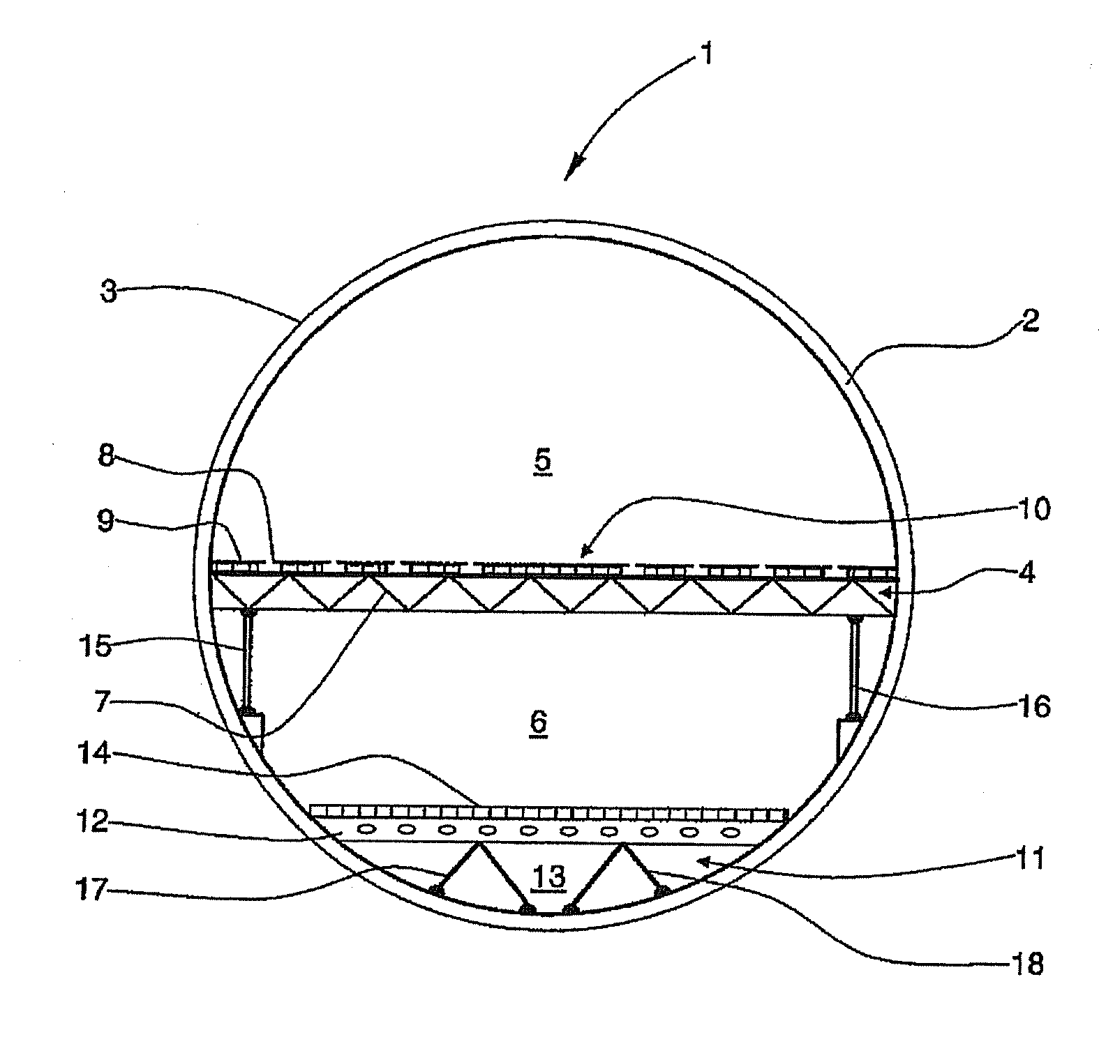 Rod for supporting components in a fuselage cell structure of an aircraft