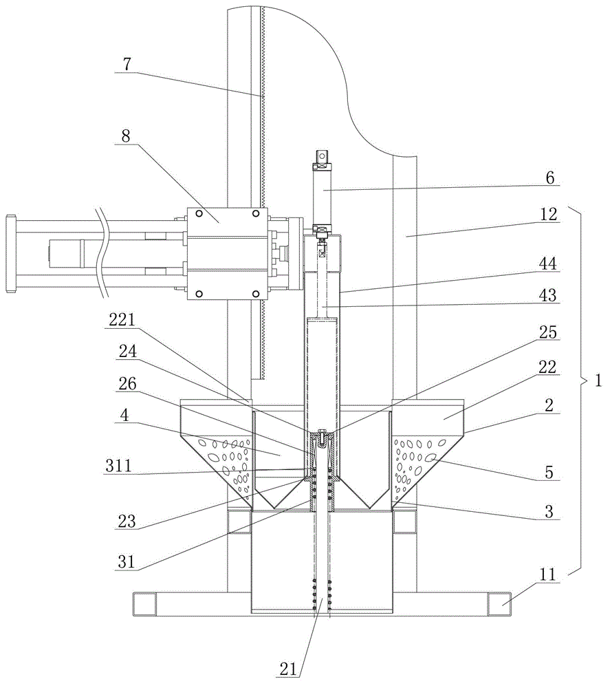 Flaky material lifting machine