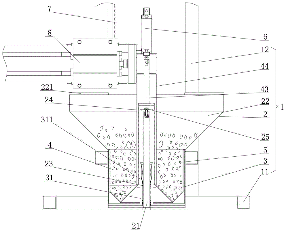 Flaky material lifting machine