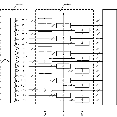 High-voltage matrix converter