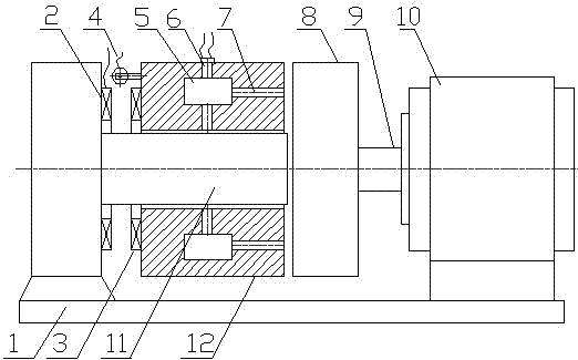 Device for testing dynamic friction torque of air static-pressure axial thrust bearing