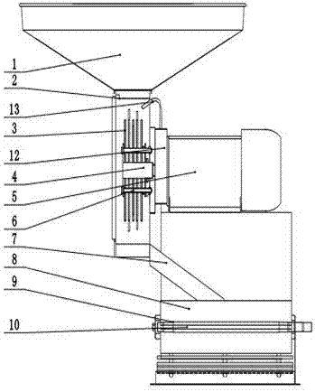 Mincing processing device for supplied meat