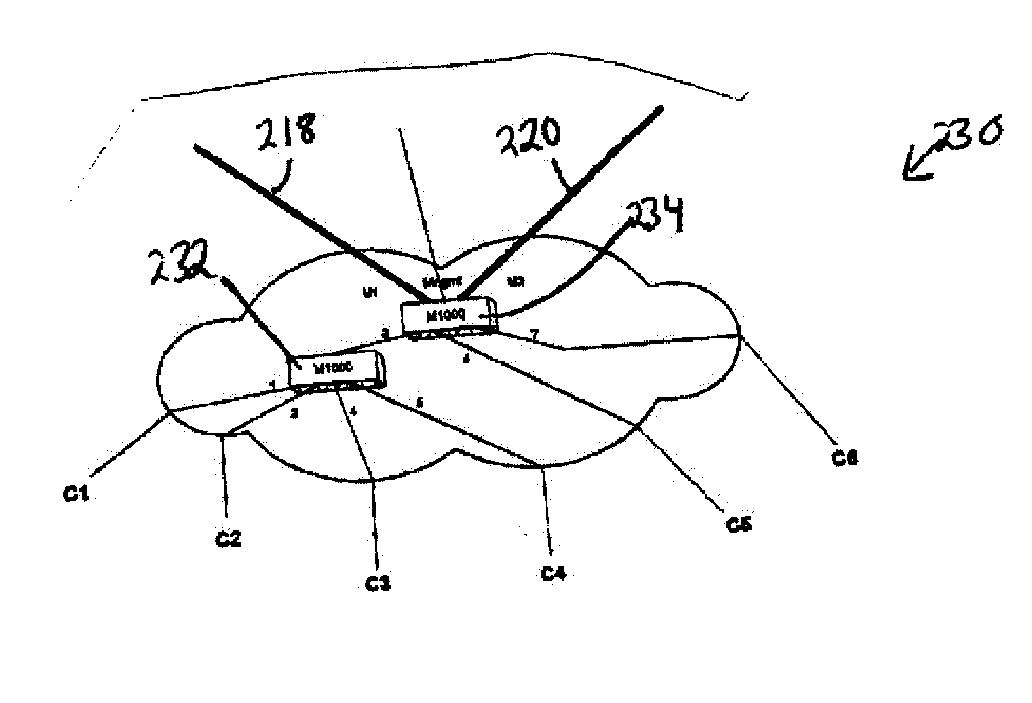 Method of sending a packet through a node