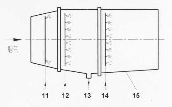 Flue gas wet desulfurization cooling device