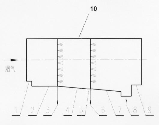 Flue gas wet desulfurization cooling device