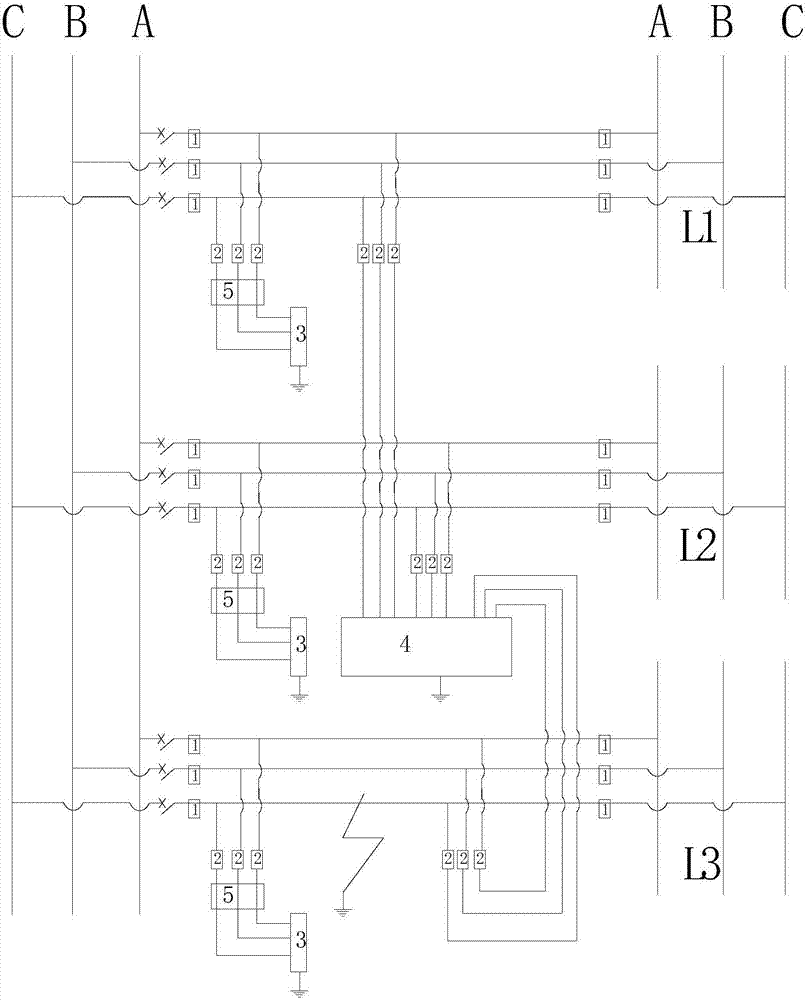 Low current grounding route selection system and determining method