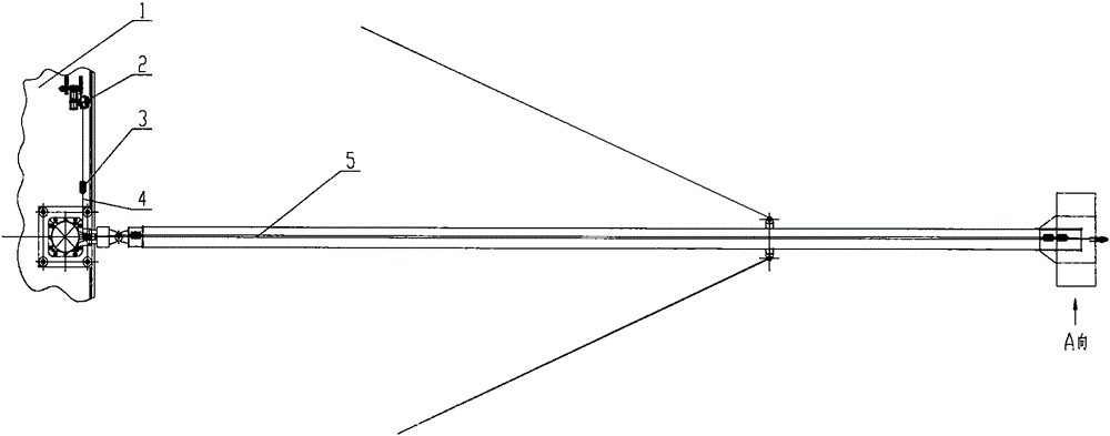 Device for leveling underwater cantilever level detection frame through anchor block and water tank