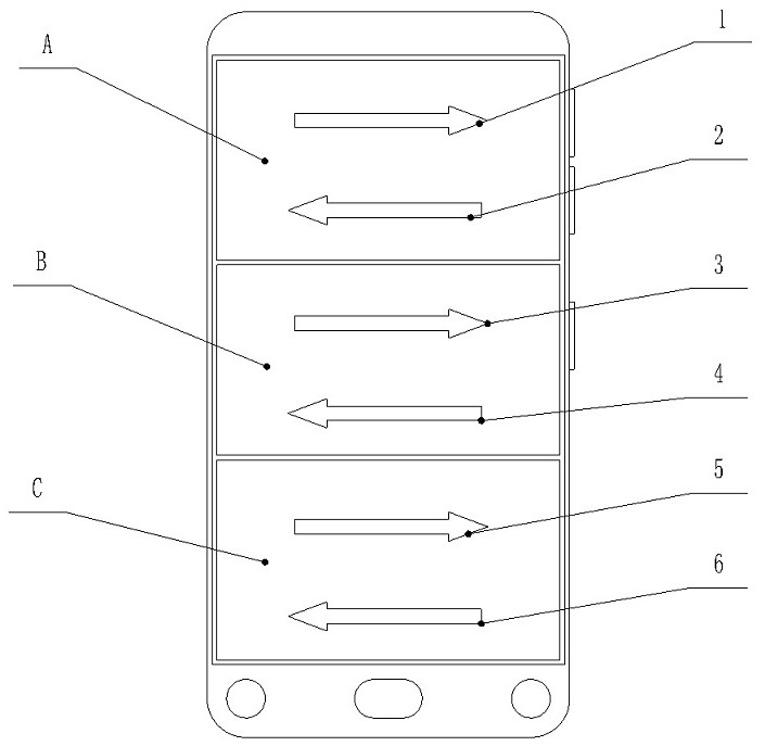 Method for drawing long line on mobile phone screen to realize quick operation