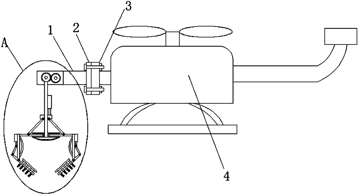 Mechanical arm provided with flexible gripping device