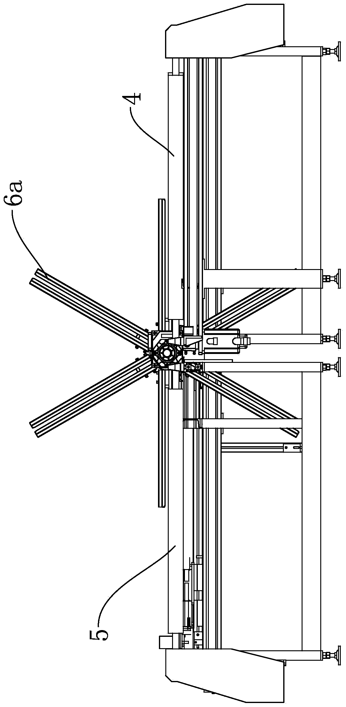 Glass rotary overturning device