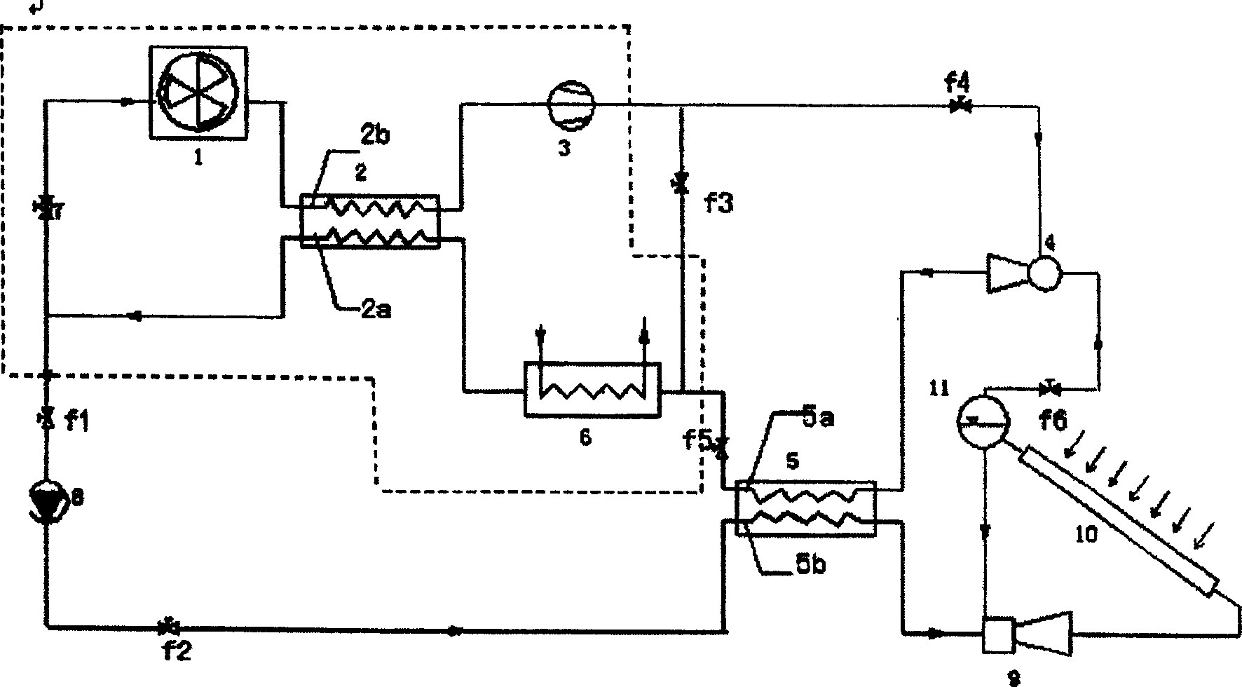 Solar injection and speed-variable compression integrated refrigeration device