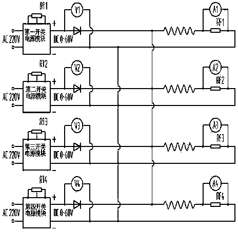 A DC power supply system for an oil-water well casing cathodic protection and anti-corrosion instrument