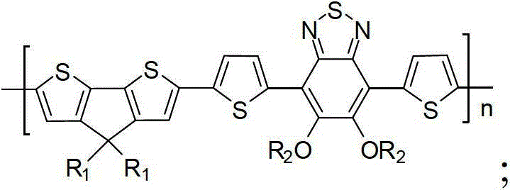 Benzothiadiazolyl containing polymer and preparation method and application thereof