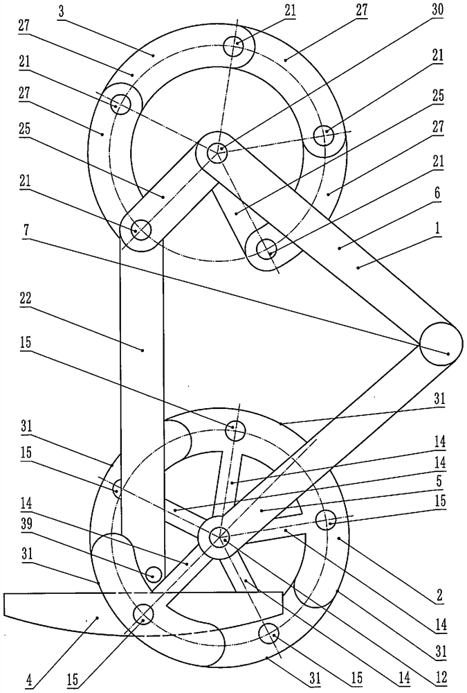Wheel with supporting rods connected to side surfaces of circular arc spokes