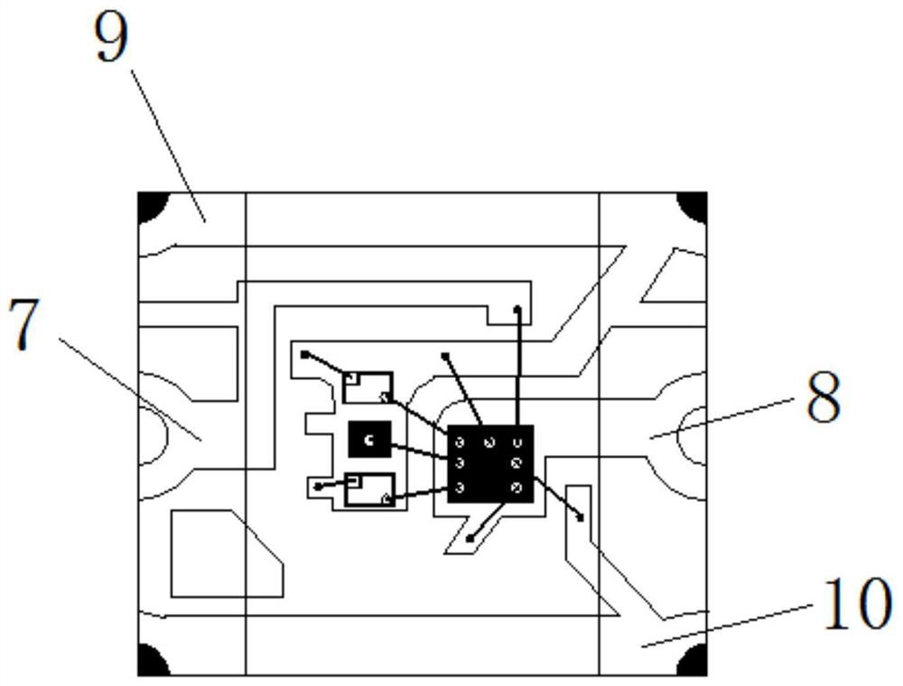 Cascading type LED lamp string circuit board connecting structure