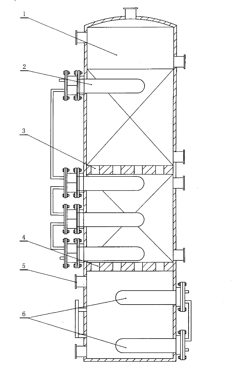 Formaldehyde absorbing tower