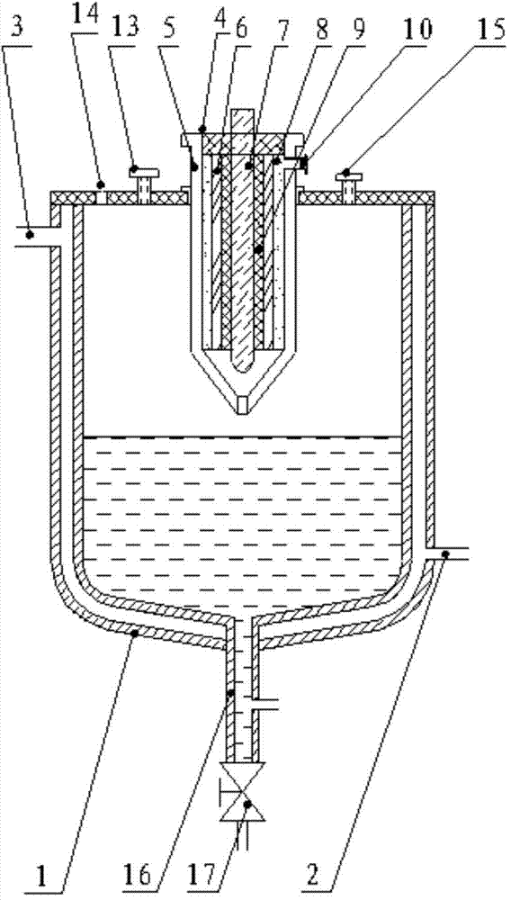 Device and method for treating organic waste water by water plasma torch