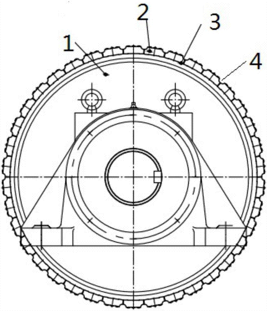 Transmission drum with surface covered with ceramic