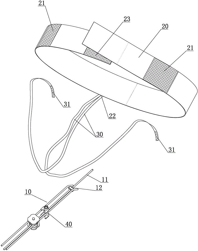 Vaginal orifice fixing device for source application retaining device