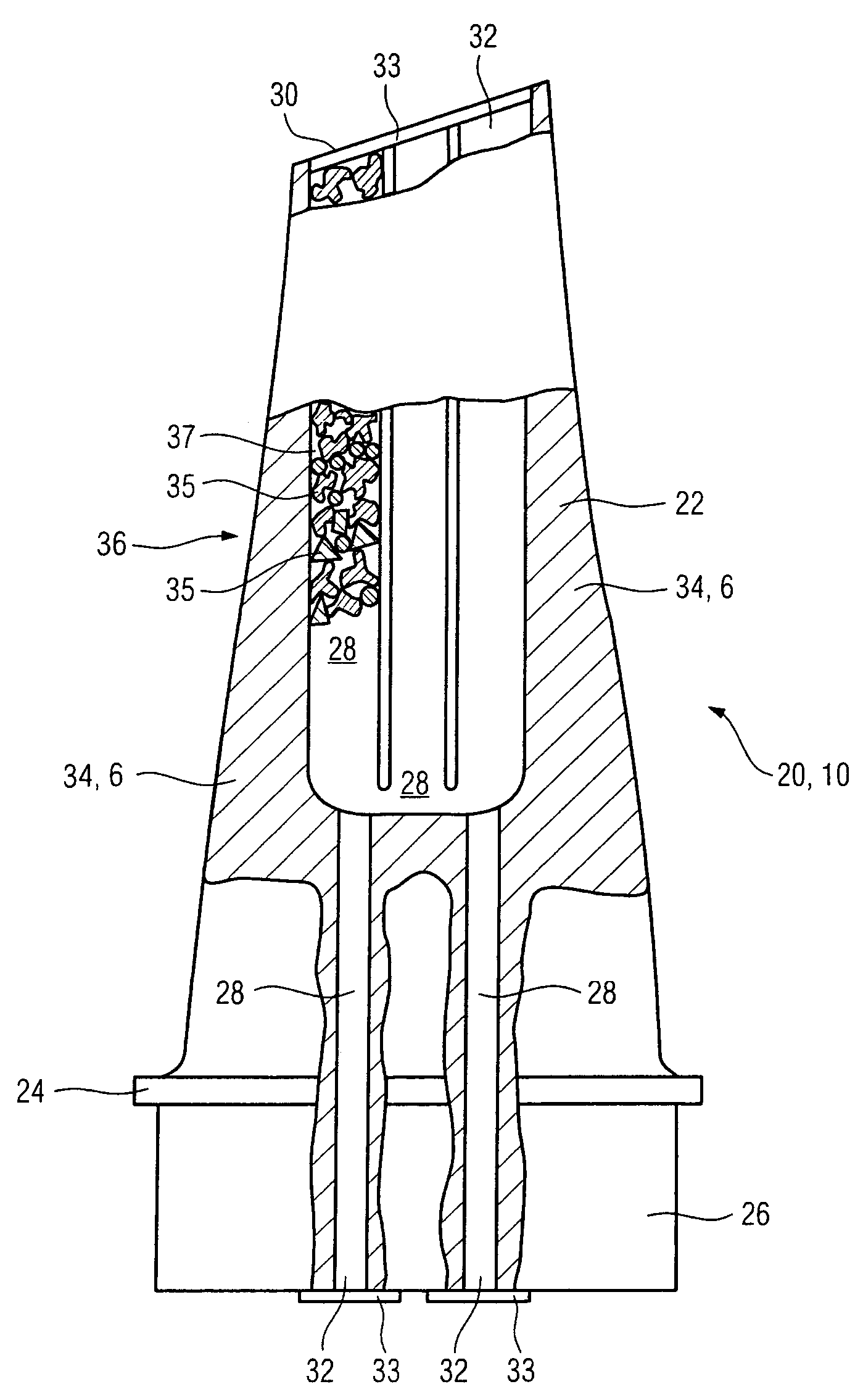 High-temperature component for a turbomachine, and a turbomachine