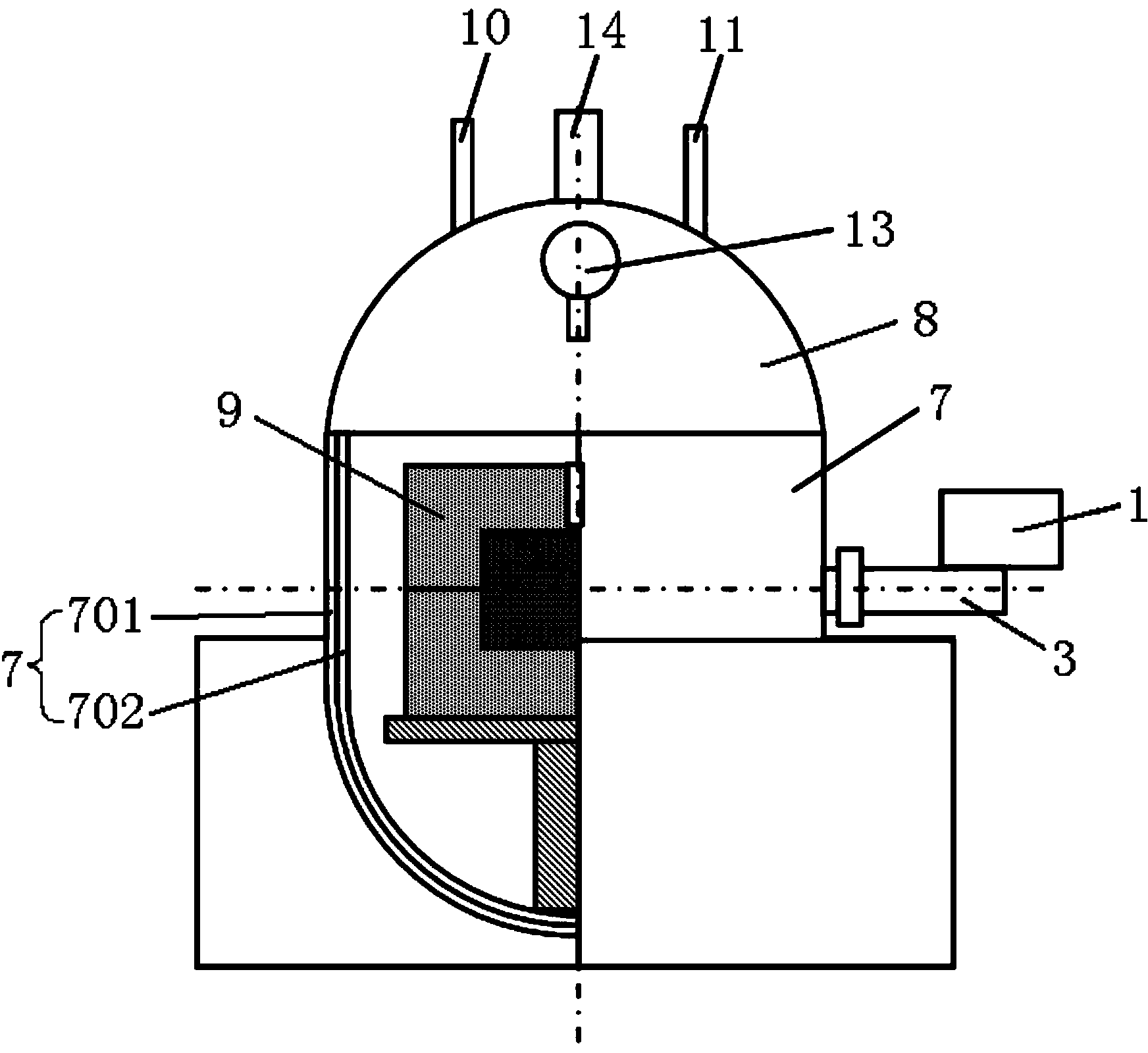 Microwave generating device and microwave high-temperature air pressure device with microwave generating device