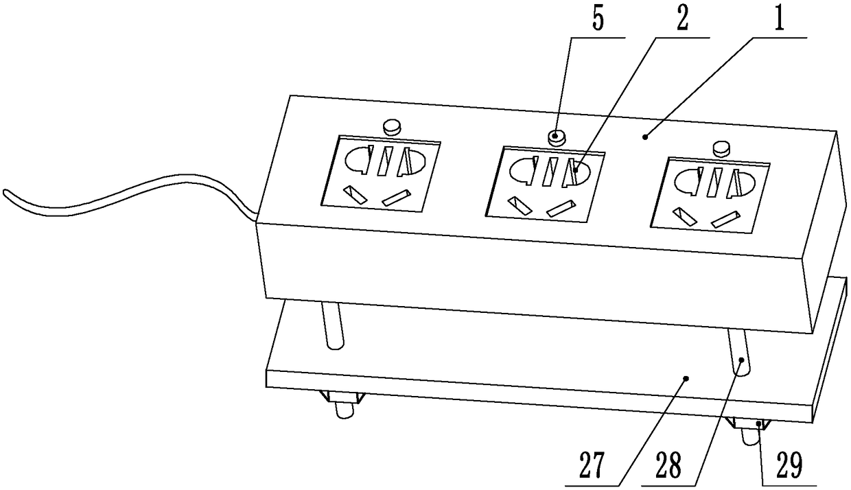 Intelligent plugboard capable of automatically being powered off during short circuit