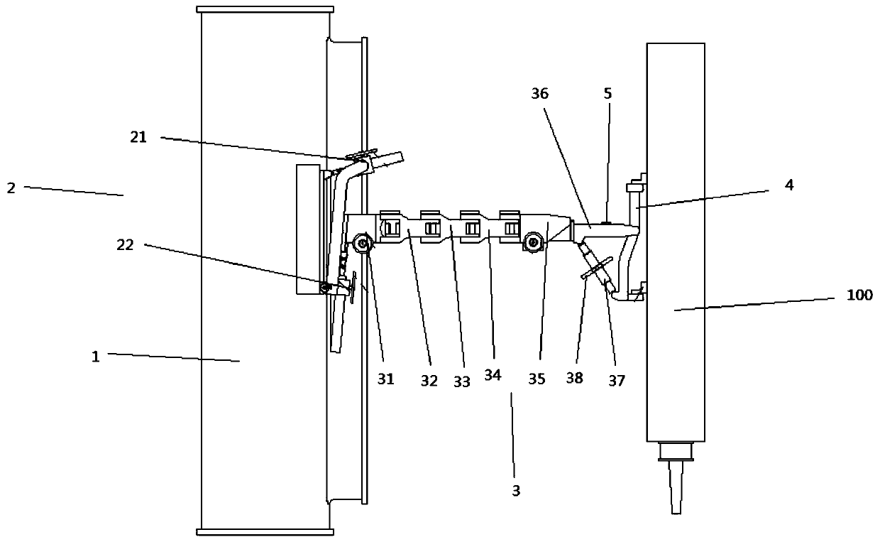 Space six degrees of freedom follow-up joint manipulator based on horizontal adaptive adjustment