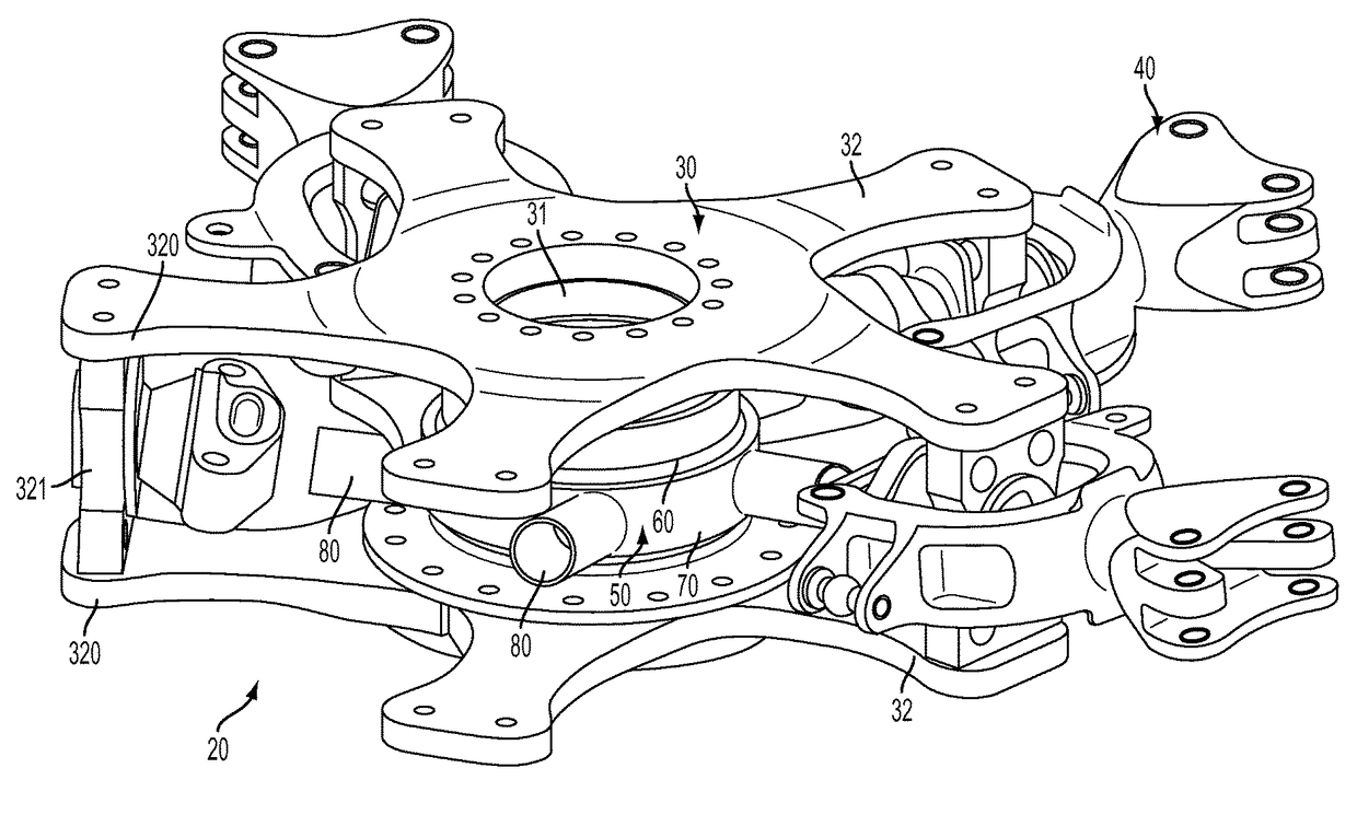 Stiff inplane elastomeric rotorhead