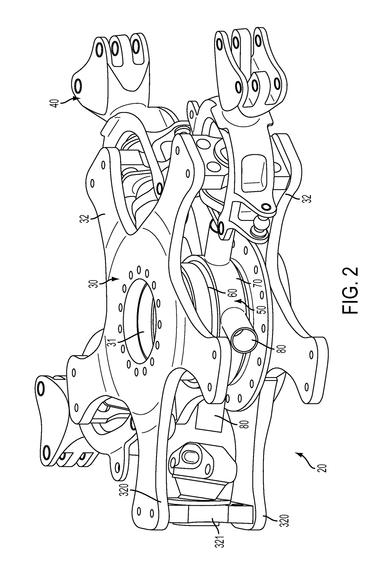 Stiff inplane elastomeric rotorhead