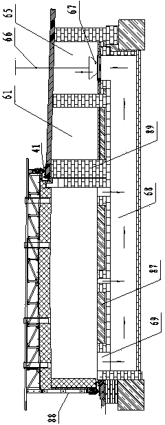 Turnover kiln with air distribution system arranged at bottom