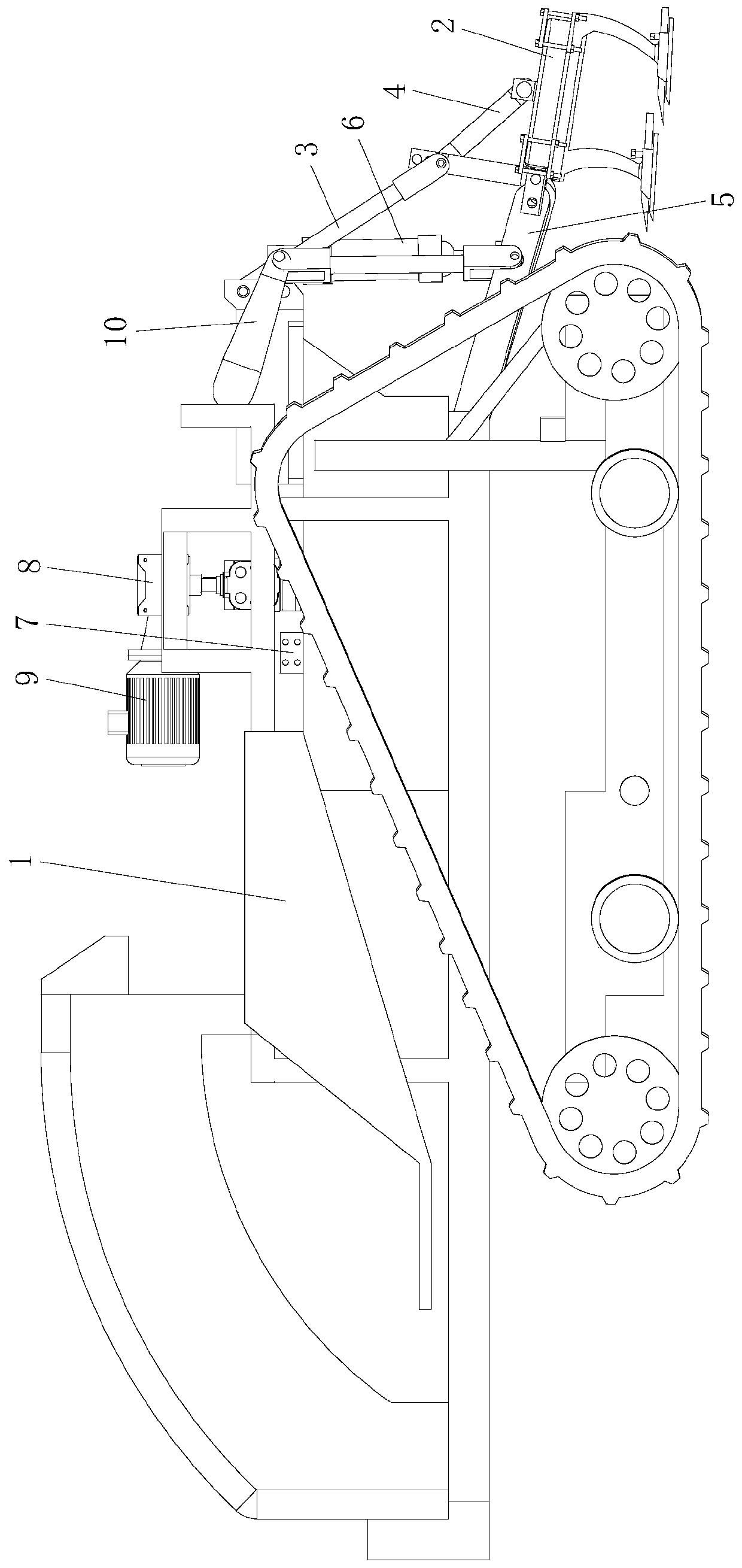 Automatic leveling and ploughing all-in-one machine