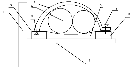 Hoop type cable duct cable support