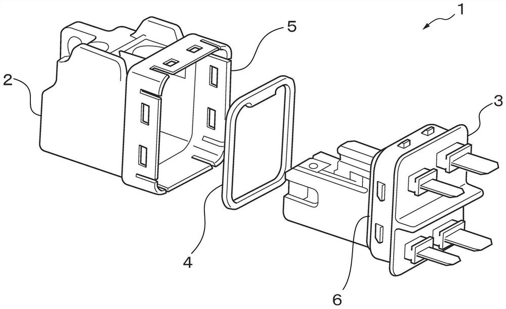 Seal structure including sealing member provided with protrusion and switch device