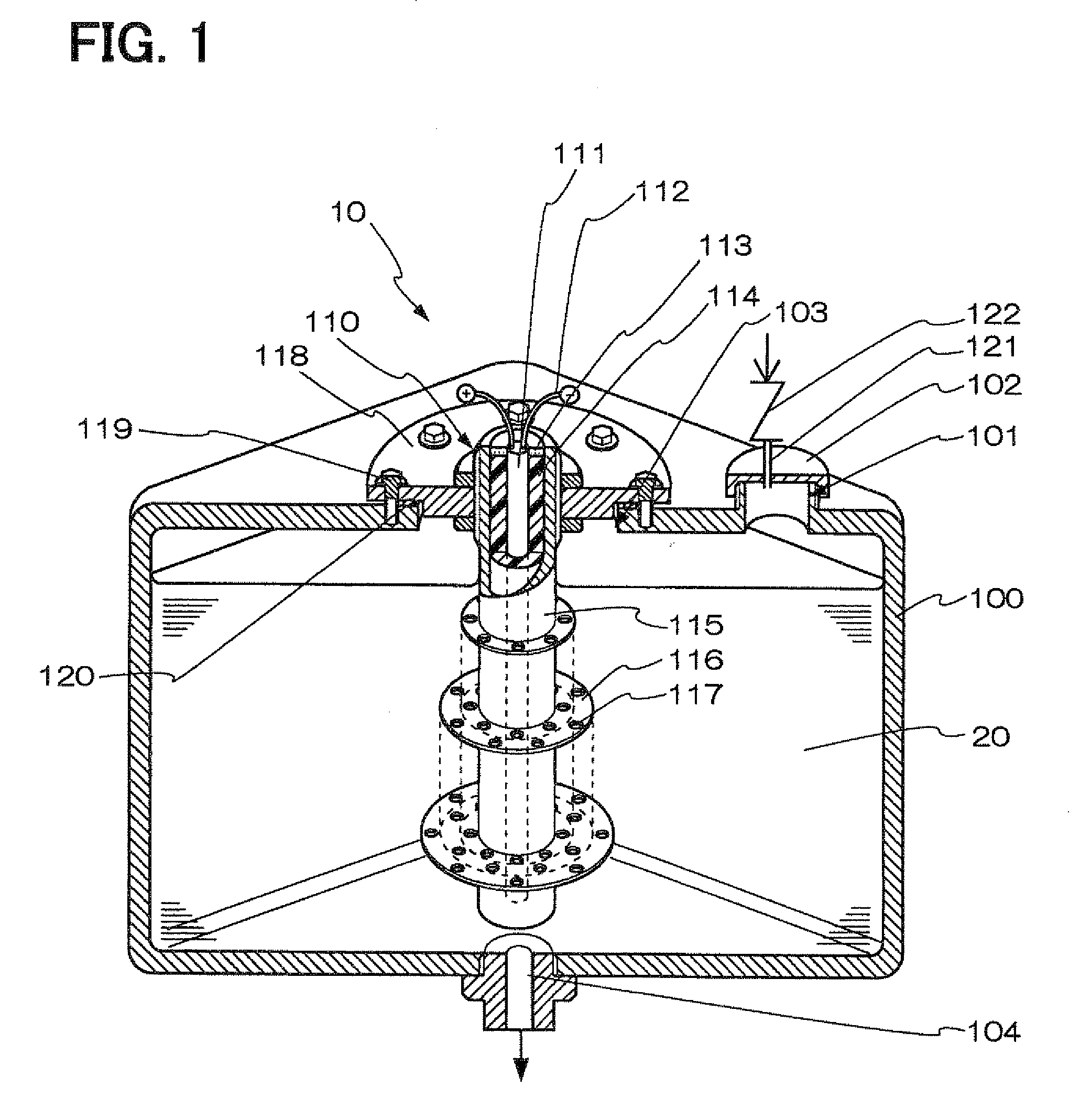 Fluid heating device and exhaust gas purifying apparatus