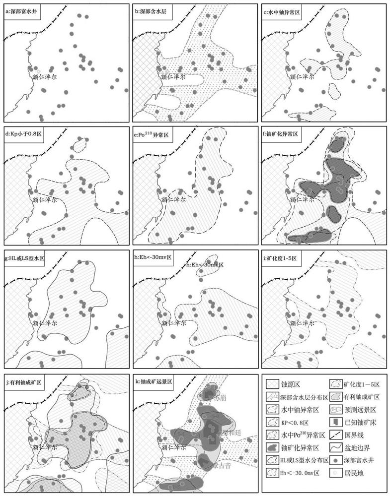 Hydrological method for quickly positioning sandstone type uranium mineralization prospective area in grassland coverage area