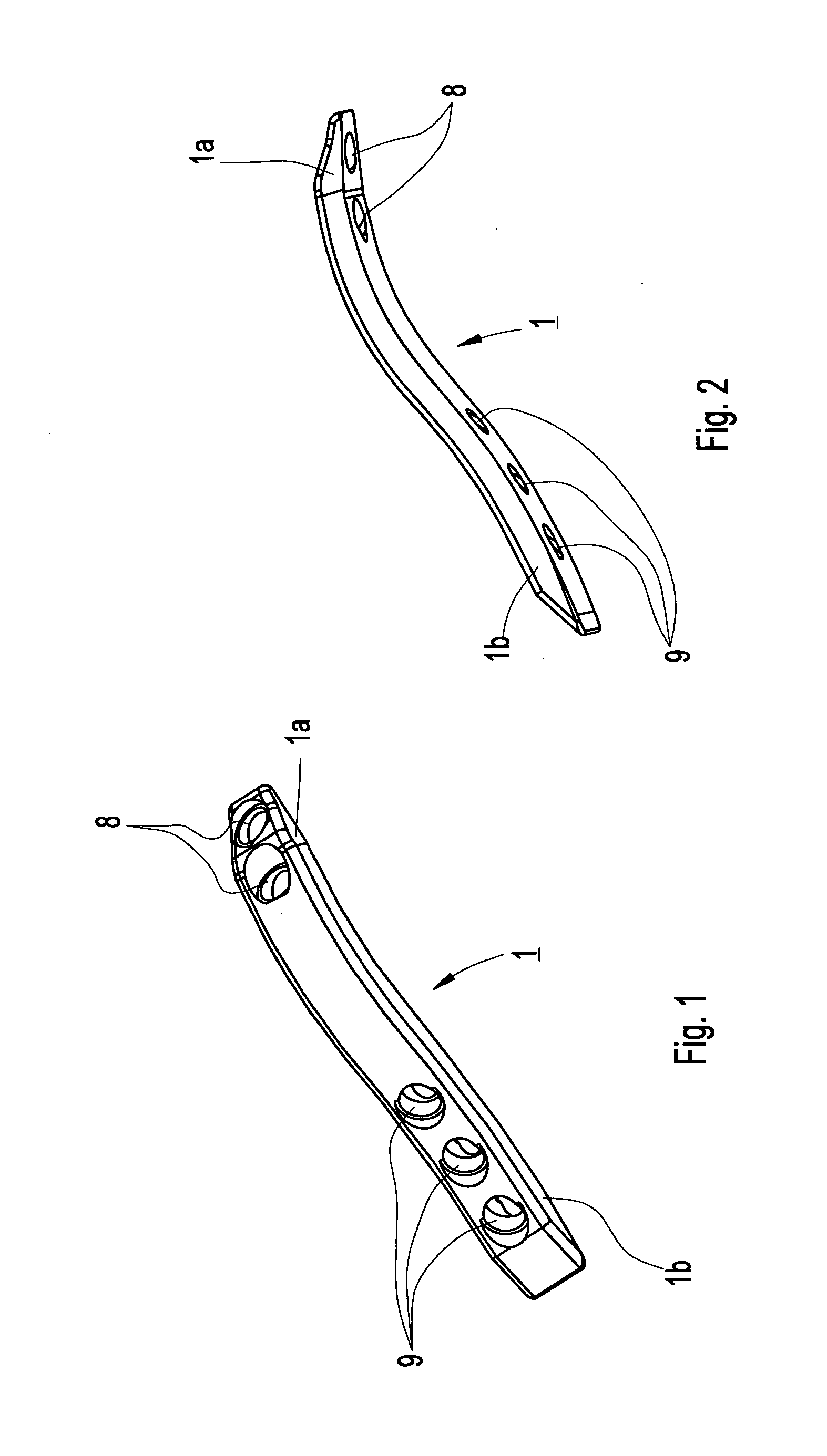 Device for internal fixation of the bone fragments in a radius fracture