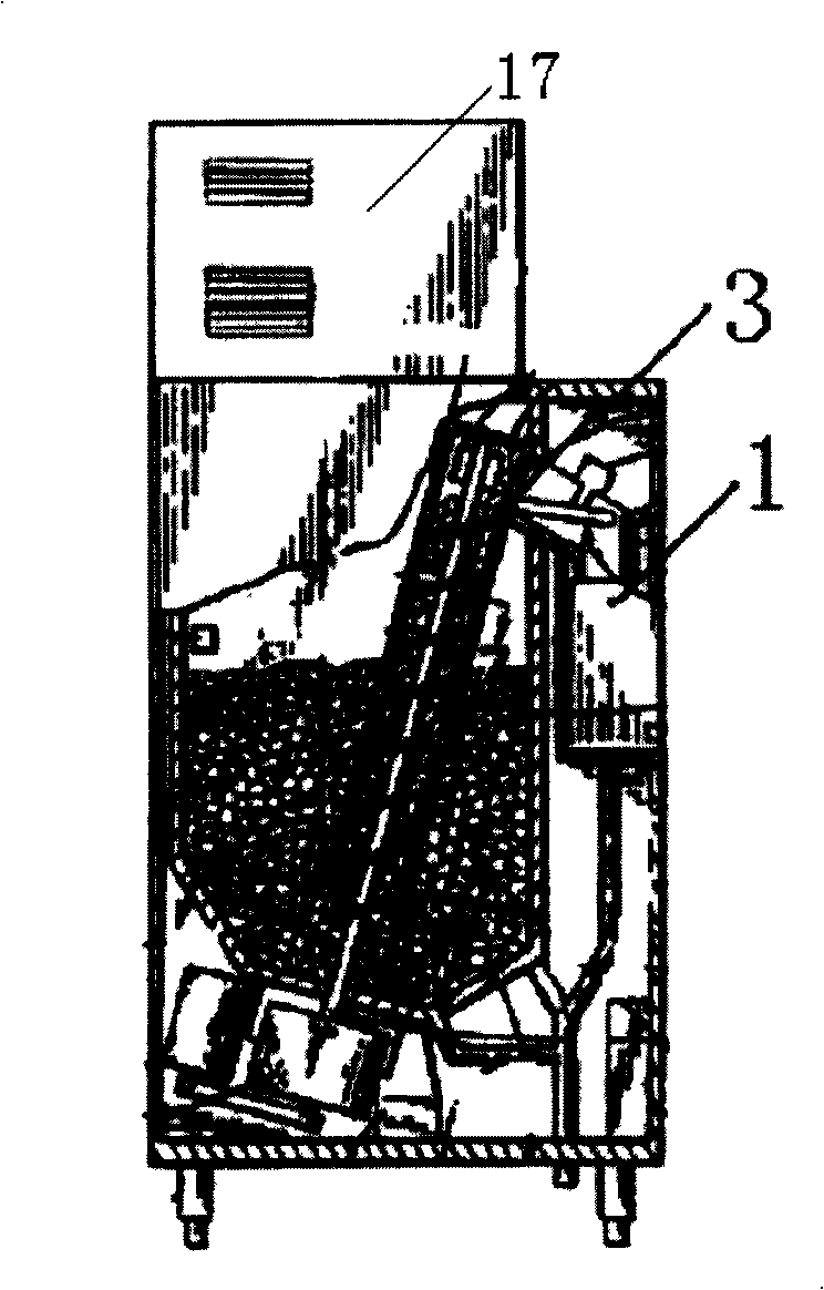 Refrigerator with flexible spiral ice-transportation device