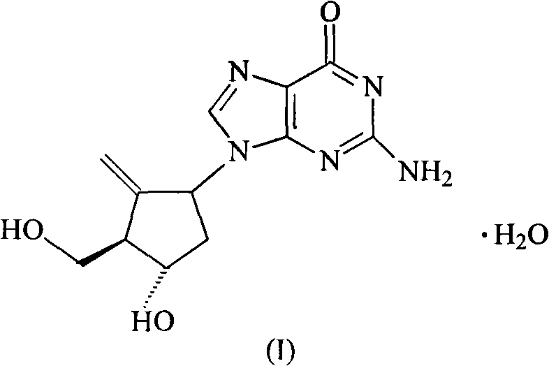 Entecavir compound prepared in novel method