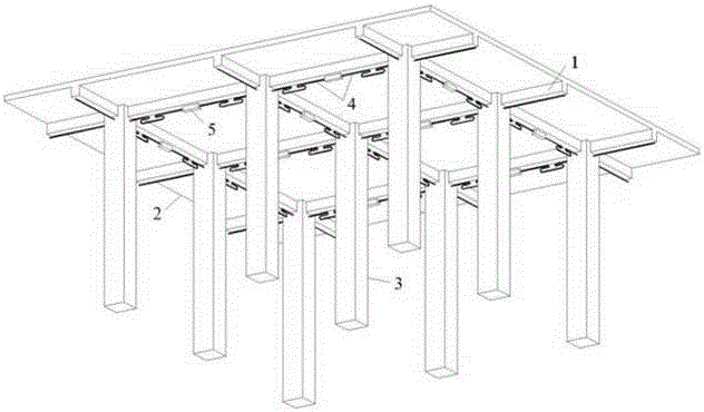 An external steel strand mesh device using steel rods to resist tension and prevent continuous collapse of structures