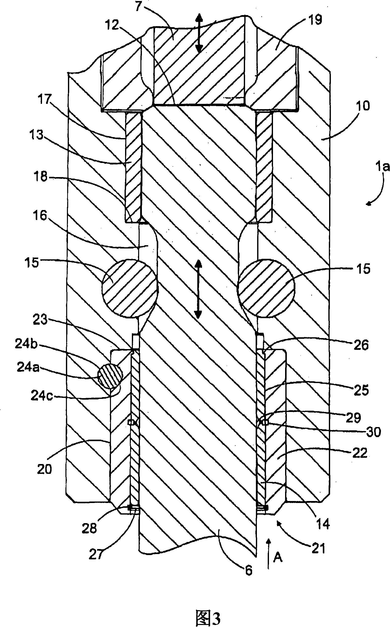 Bearing of a breaking device tool