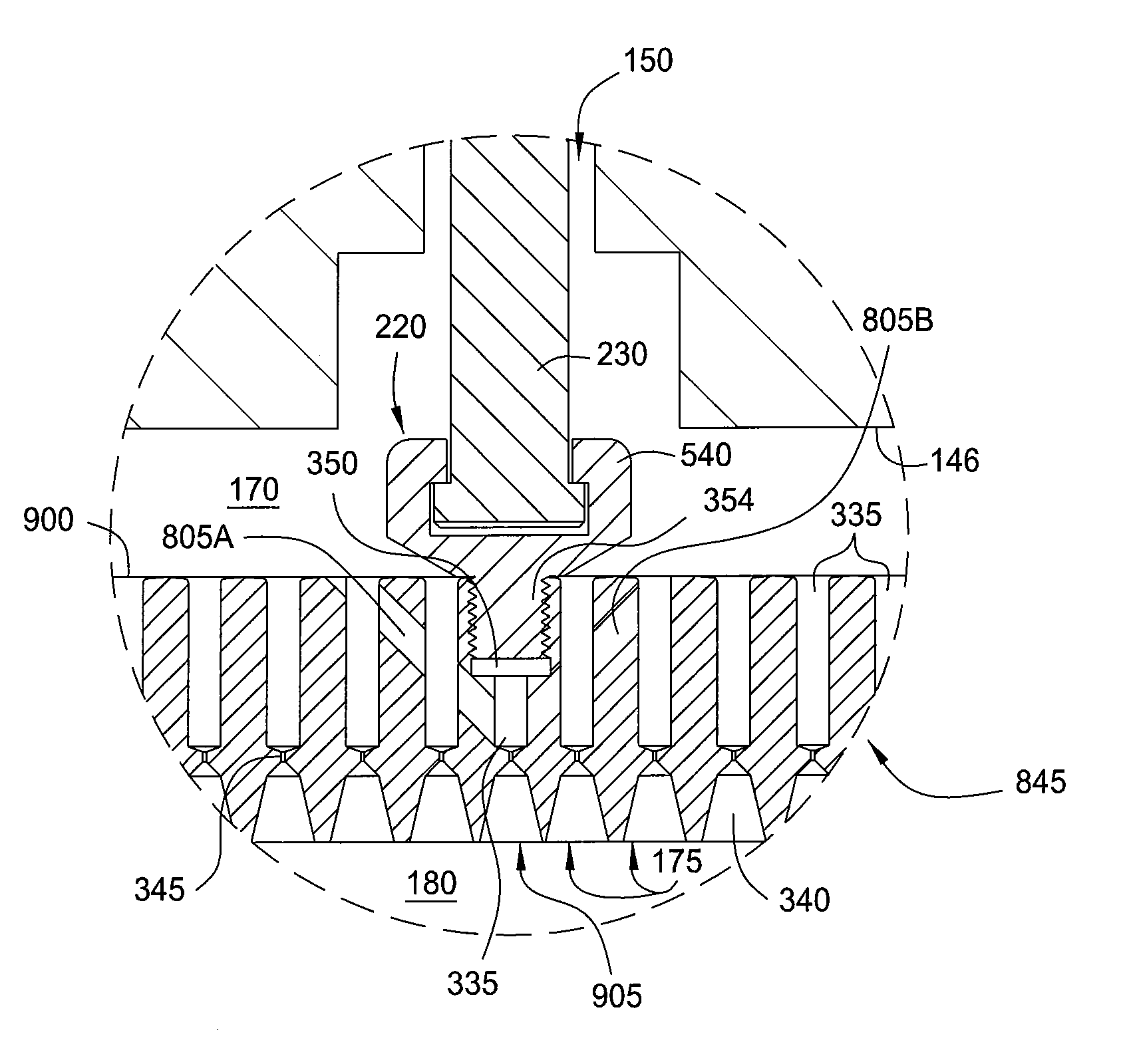 Showerhead support structure for improved gas flow
